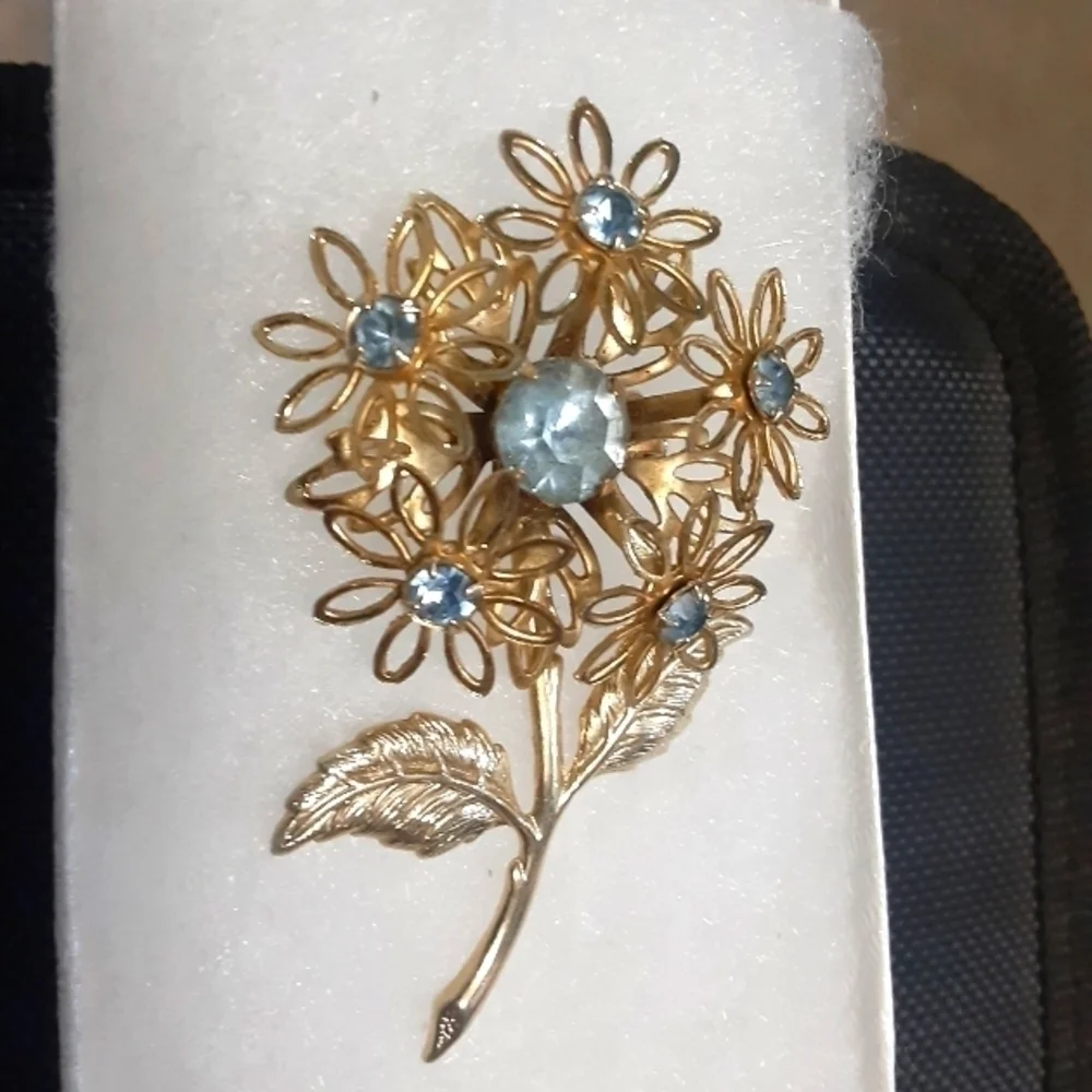 MCM Gold Tone Daisy Brooch